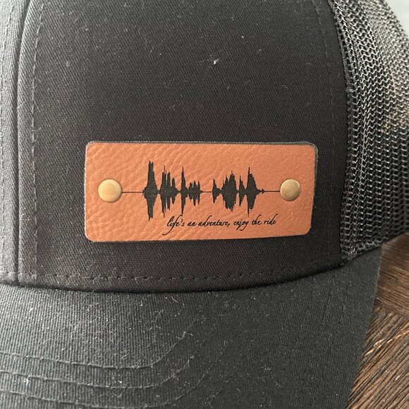 Life's An Adventure, Enjoy The Ride Soundwave Black Snapback Trucker Hat - Picture 3 of 4